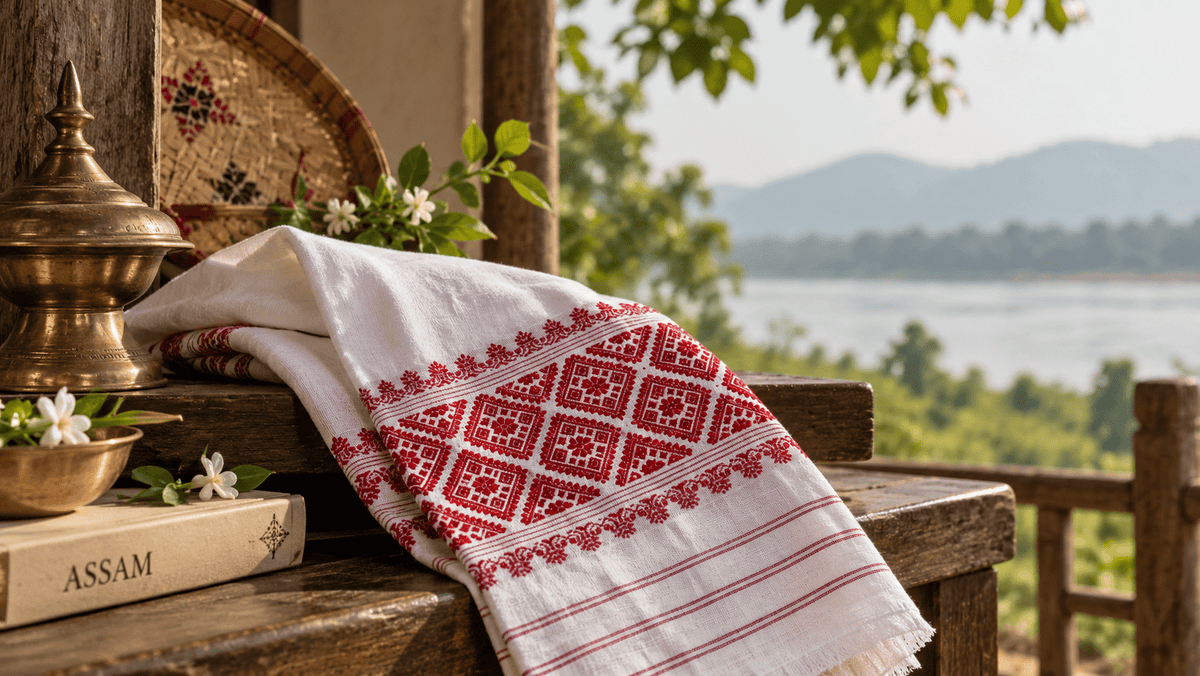 What Does the Assamese Gamusa Symbolize? - The Mug Atelier