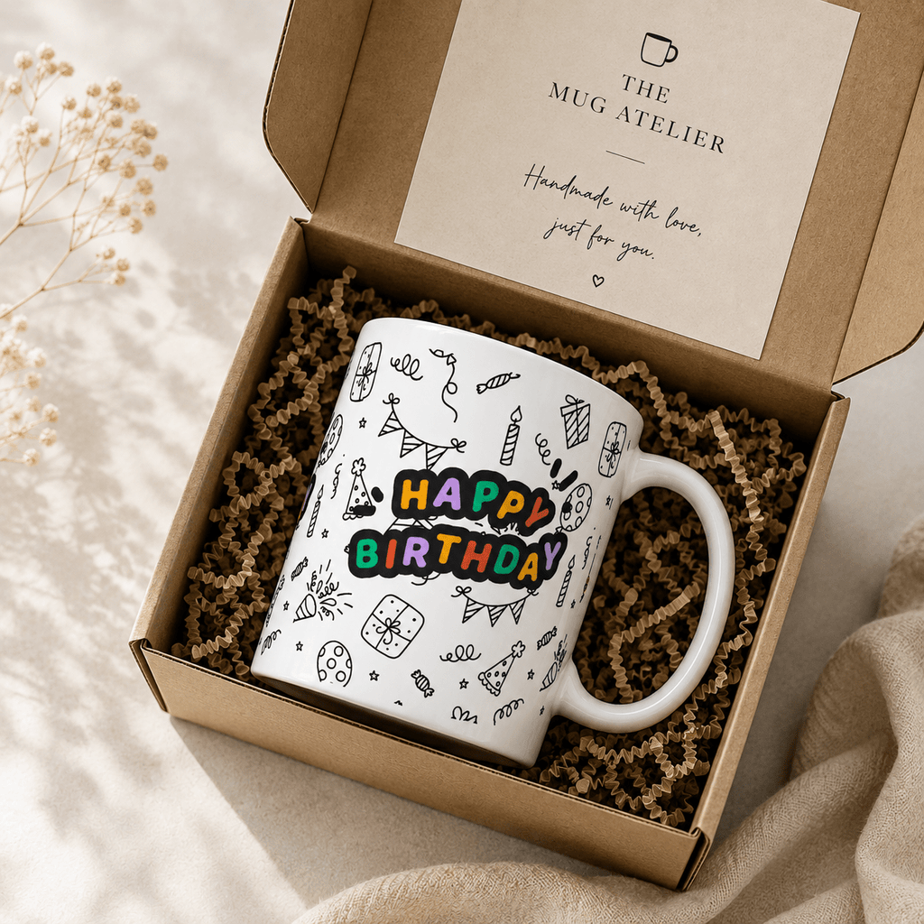 Birthday Doodle Mug - The Mug Atelier