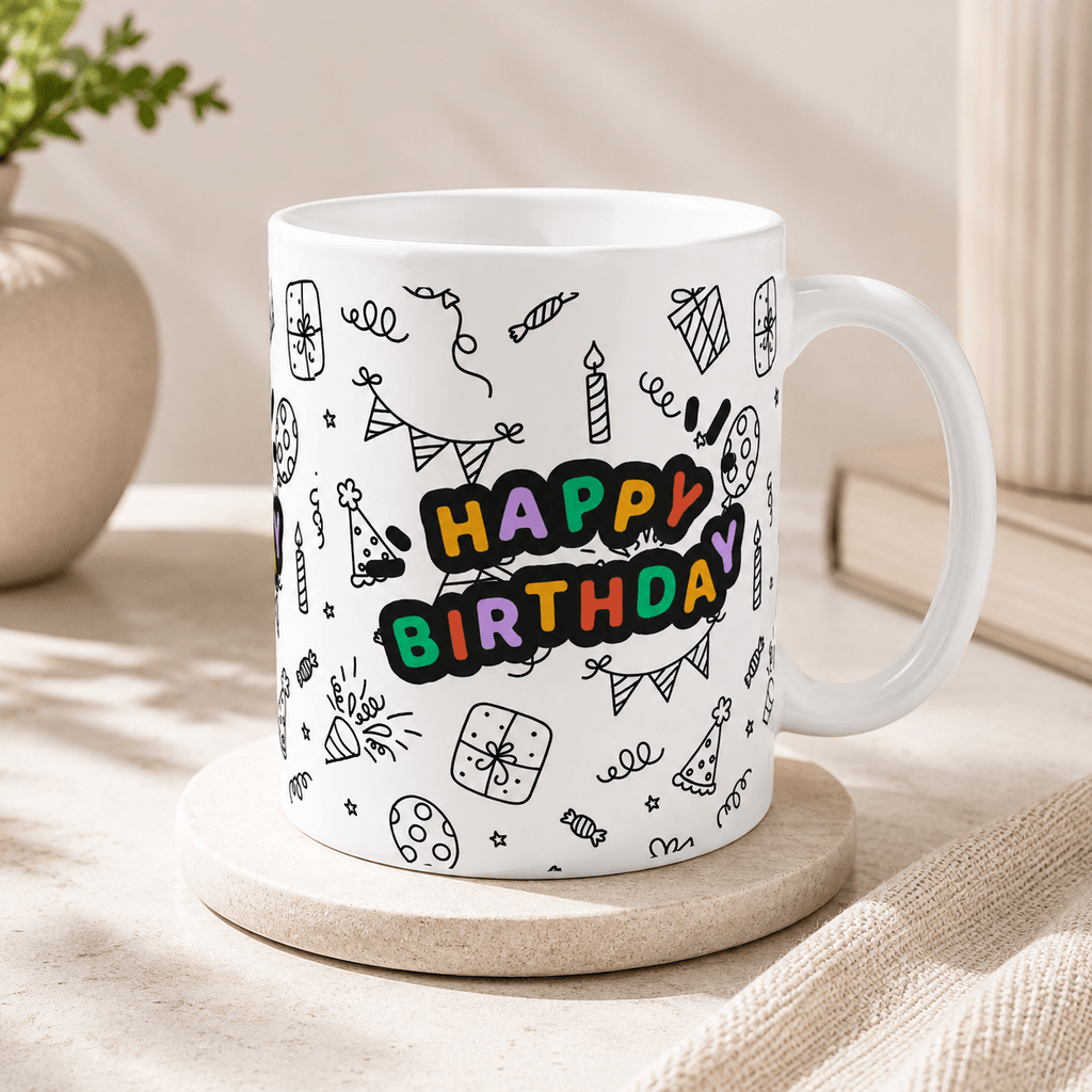 Birthday Doodle Mug - The Mug Atelier