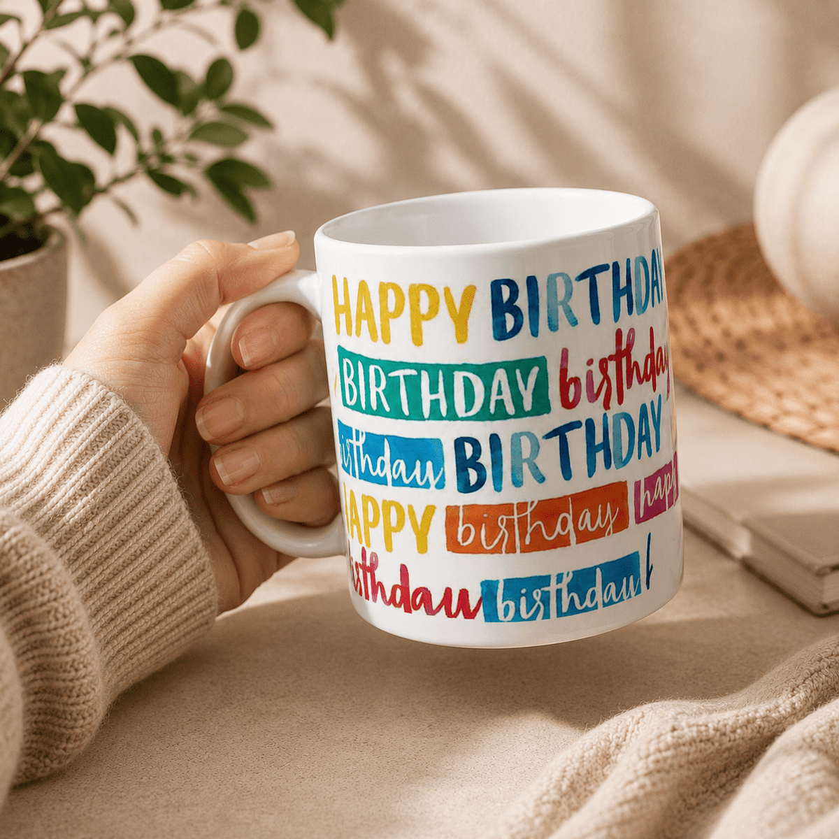 Confetti Letters Birthday Mug - The Mug Atelier