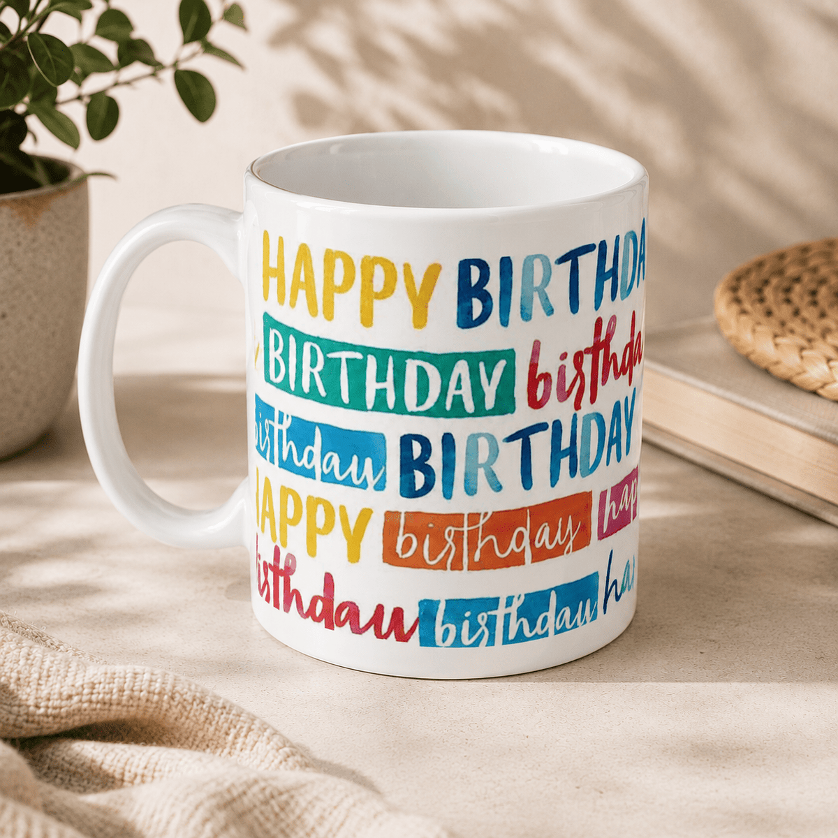Confetti Letters Birthday Mug - The Mug Atelier