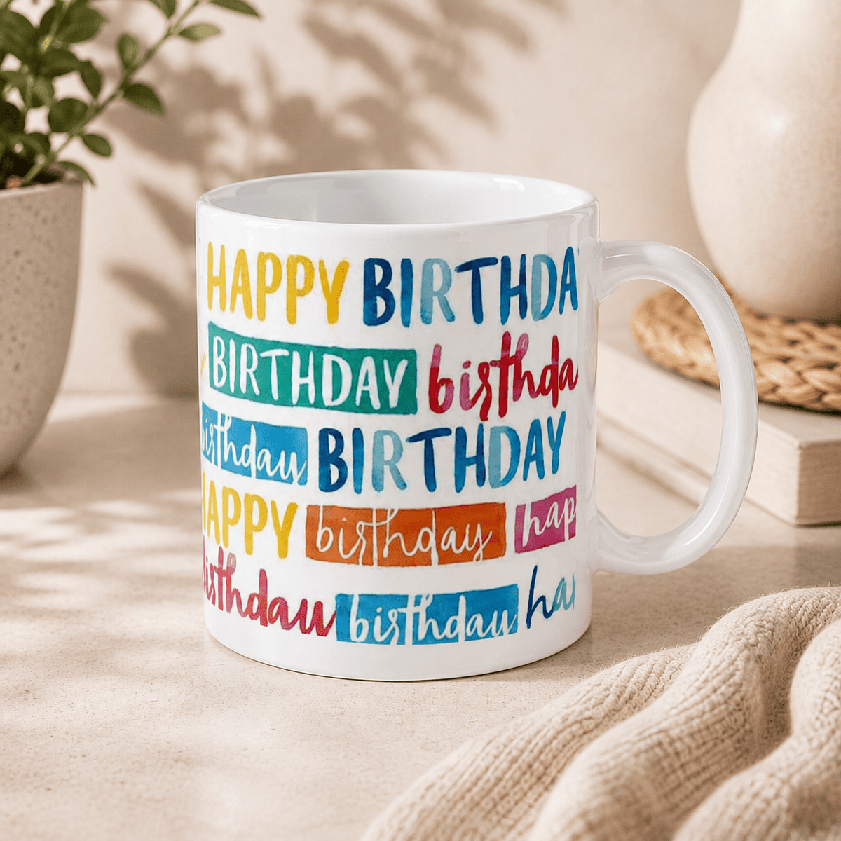 Confetti Letters Birthday Mug - The Mug Atelier