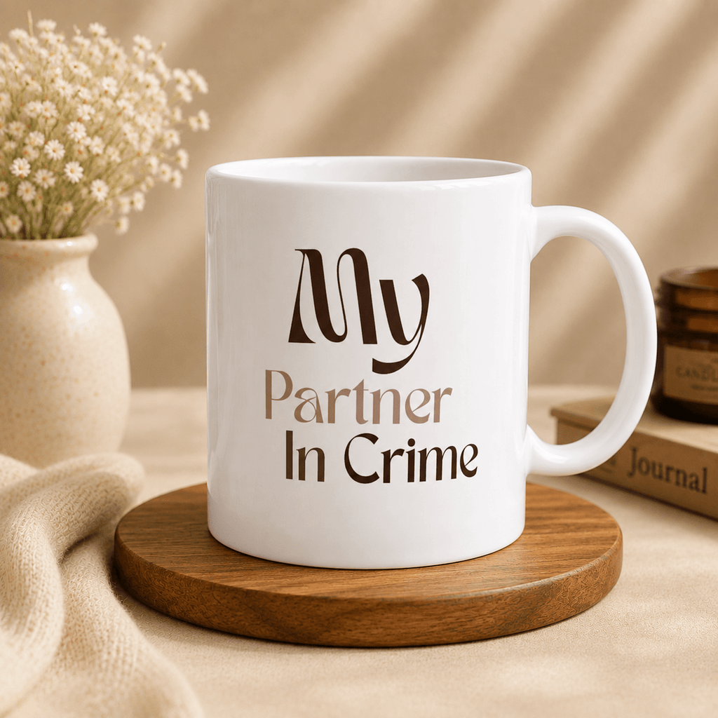 My Partner in Crime Mug | Raksha Bandhan Gift - The Mug Atelier