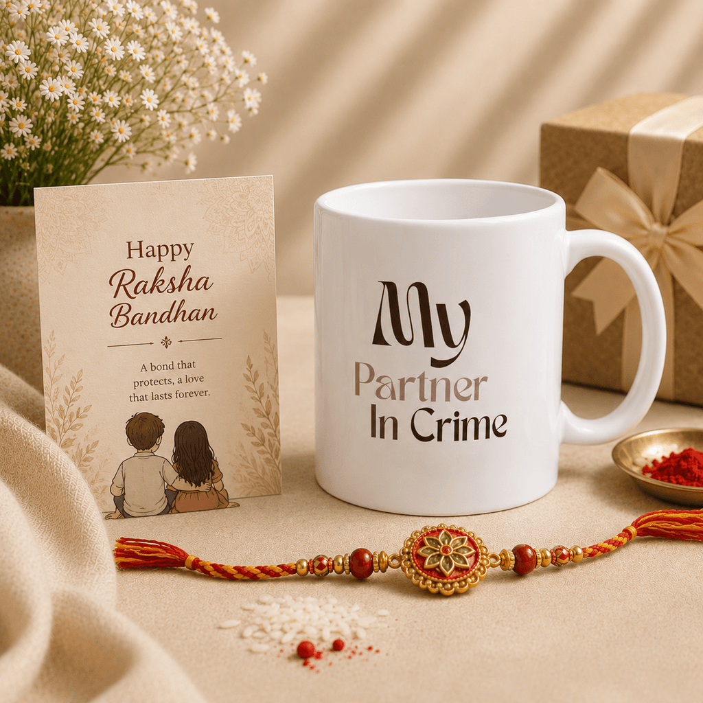 My Partner in Crime Mug | Raksha Bandhan Gift - The Mug Atelier