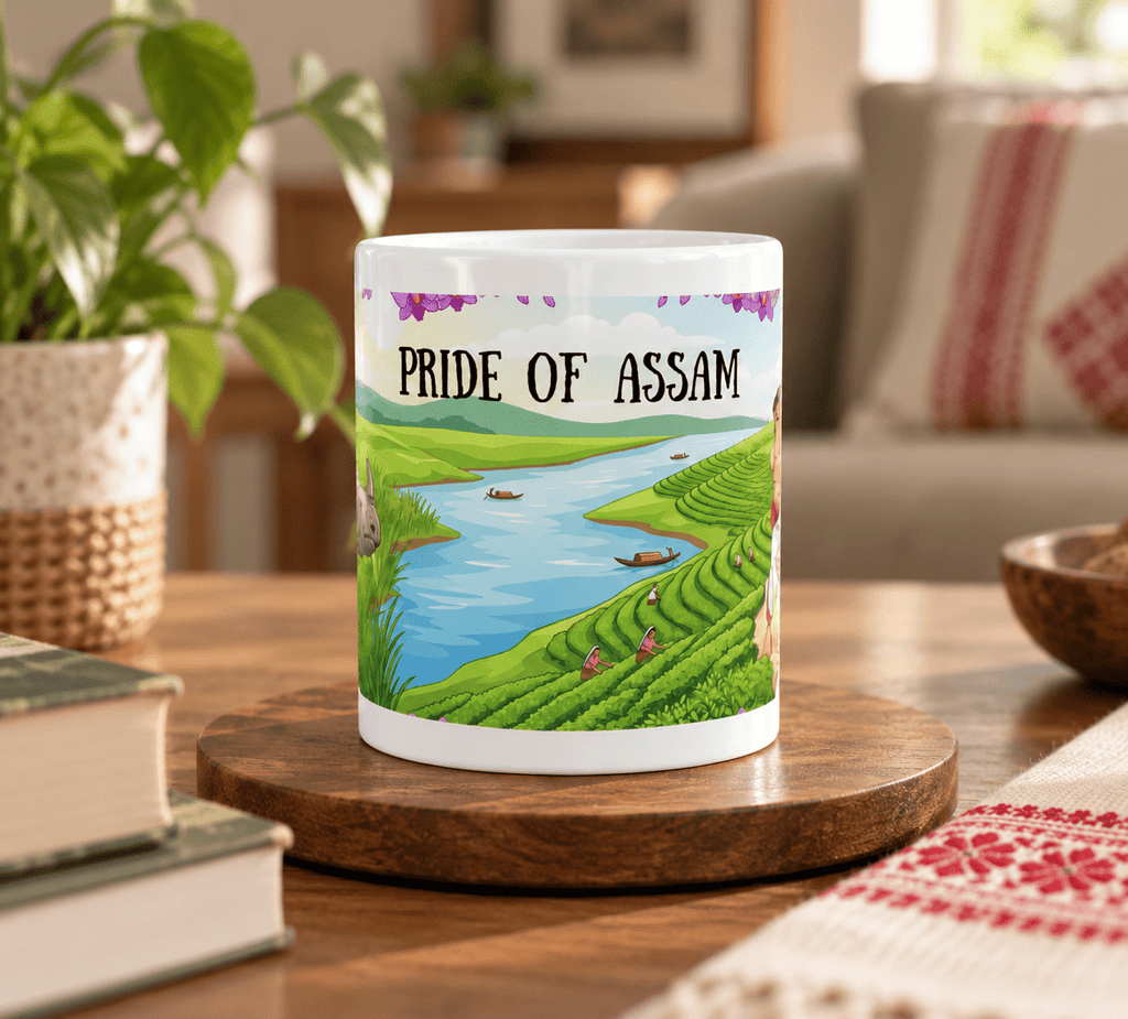 Pride of Assam | Bihu Celebration Ceramic Mug - The Mug Atelier