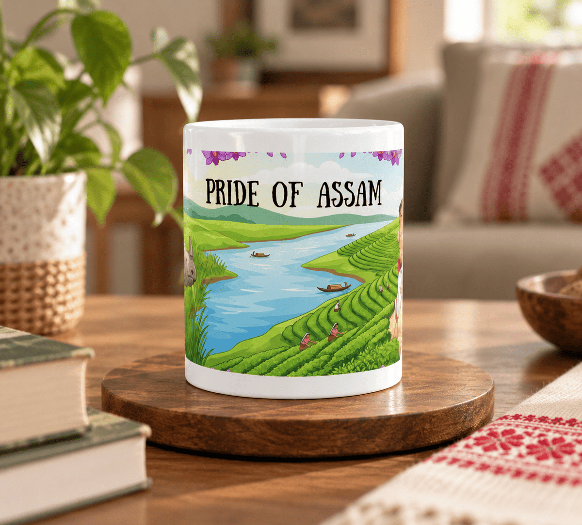 Pride of Assam | Bihu Celebration Ceramic Mug - The Mug Atelier