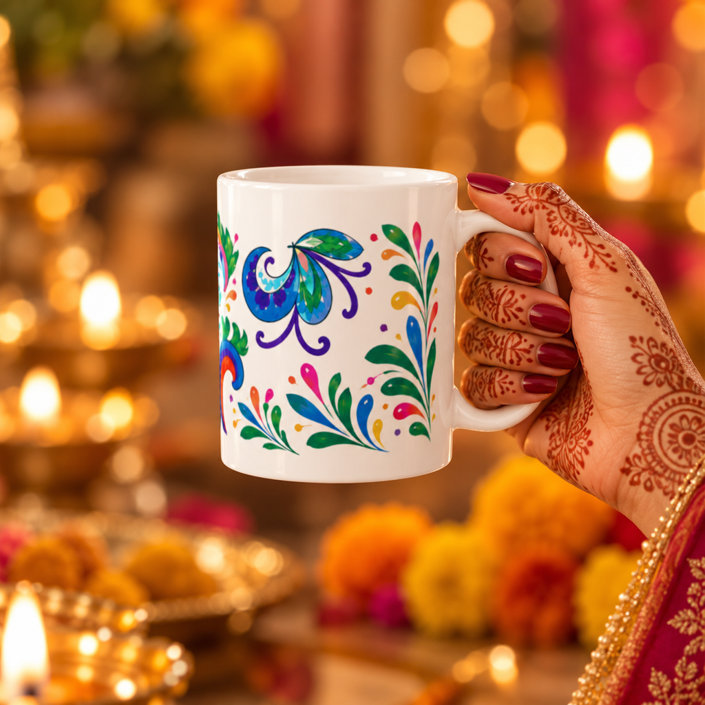 Rangrez | Diwali Special Ceramic Mug - The Mug Atelier