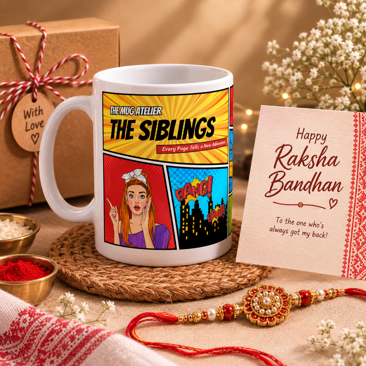 The Siblings Comic Mug | Brother & Sister Adventure Mug - The Mug Atelier